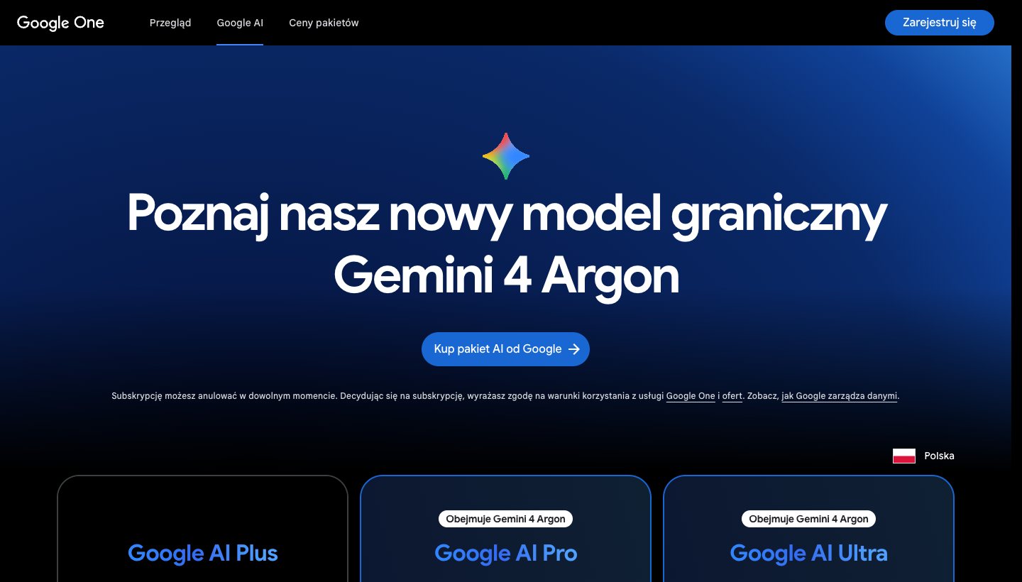 Cennik planów: Google Veo
