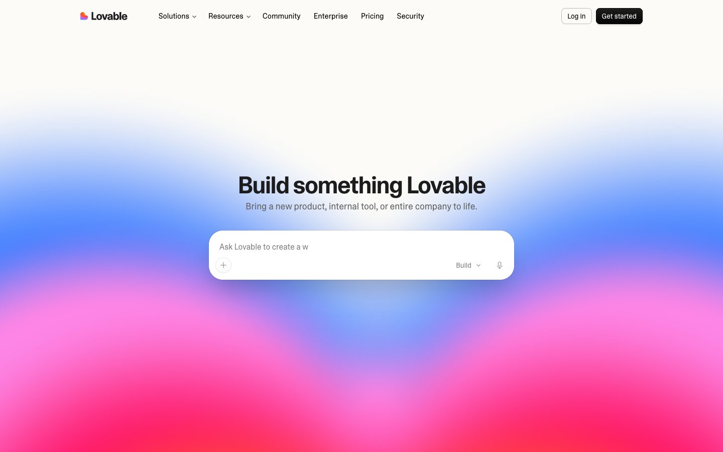 Strona Lovable (lovable.dev)