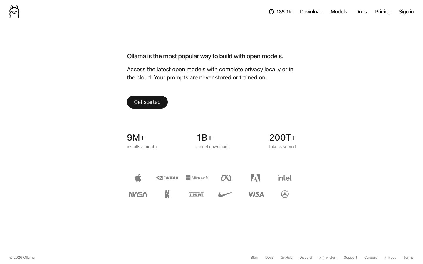 Strona Ollama (ollama.com)